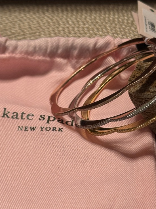 kate spade Jewelry - kate spade trio of metallic bangles in rose gold, gold, and silver